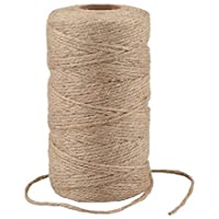 Los mejores  - G2PLUS 328 pies Cuerda de Yute Cuerda Manualidades 100M Cuerda de Yute 2mm para el Hogar-Jardinería-Artesanía y…